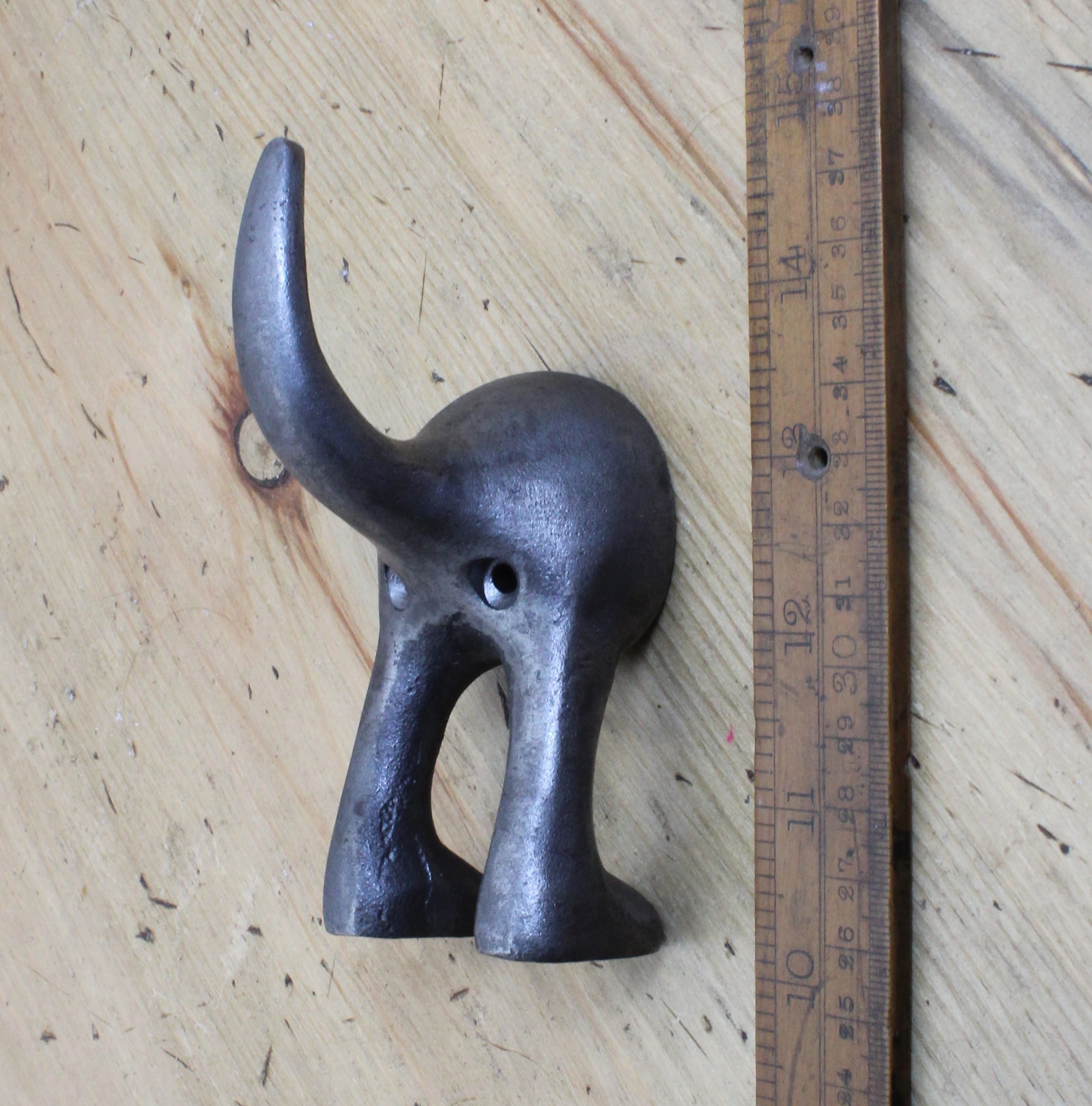 Coat Hook DOG TAIL Cast Antique Iron 115mm (HEAVY) - Adfix Trade