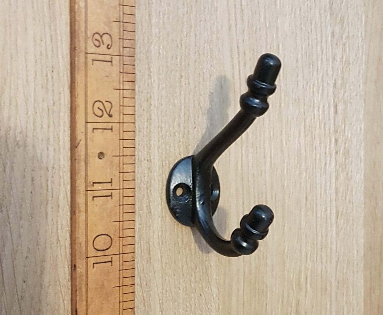 Hat & Coat Hook CHILDS ACORN Epoxy Black 75mm