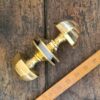 Octagonal Centre Door Knob Cast Solid Brass Single 75mm