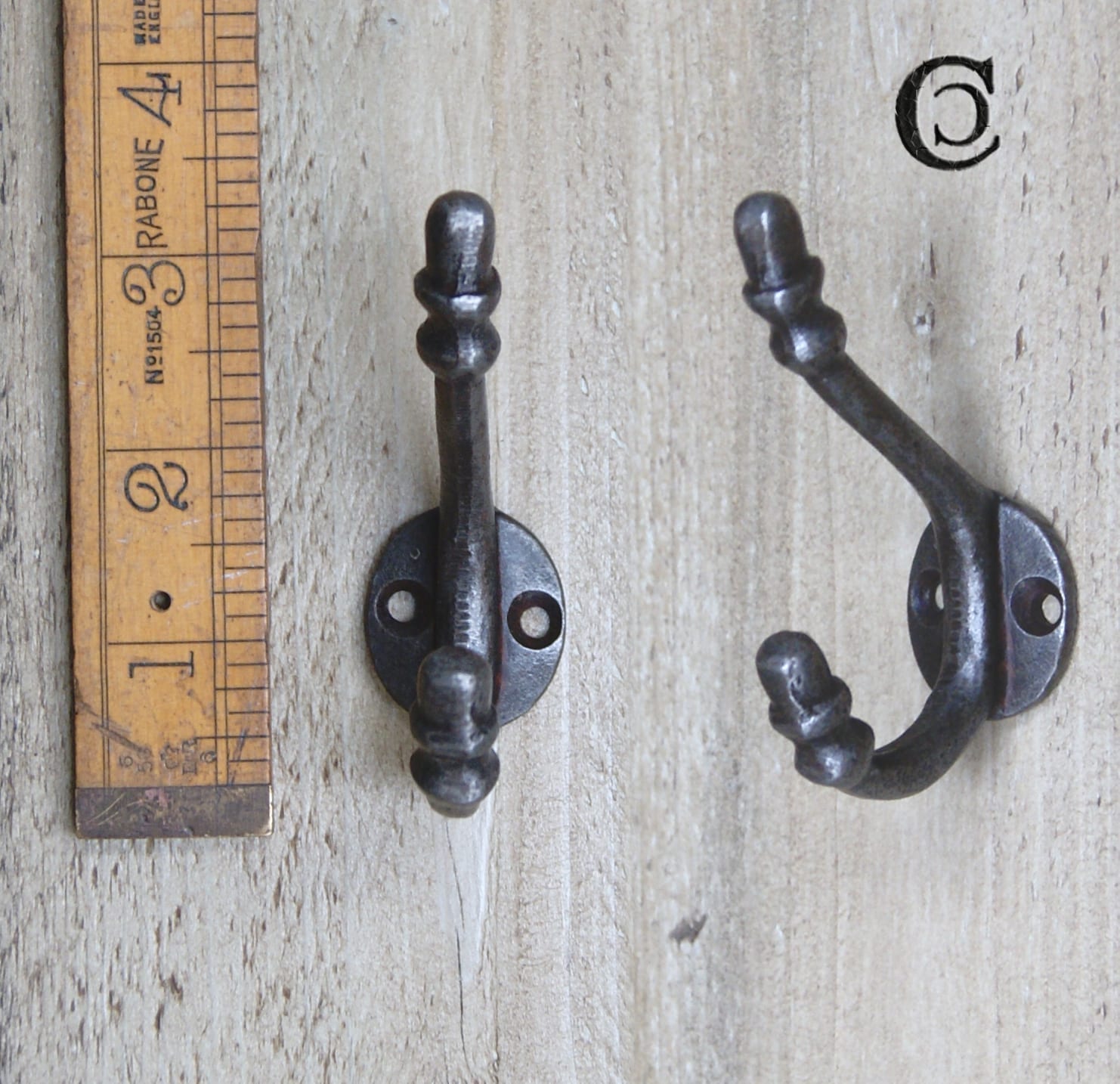 Hat & Coat Hook CHILDS ACORN Cast Antique Iron 75mm