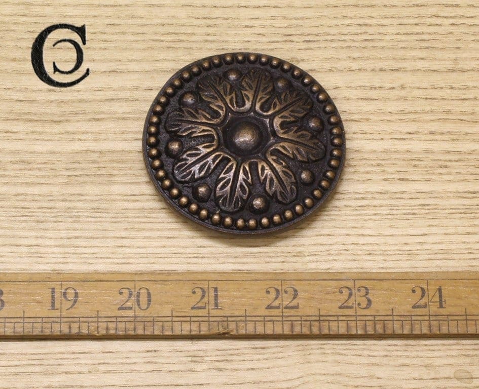 Curtain Tieback LEAF Style Antique Copper 75mm Diameter TBD