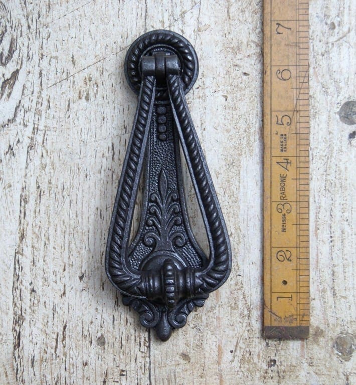 Door Knocker GEORGIAN Antique Cast Iron 170mm