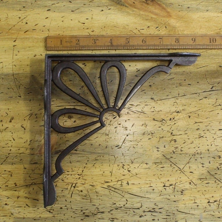 Shelf Bracket DAISY Design Cast Antique Iron 232mm x 225mm