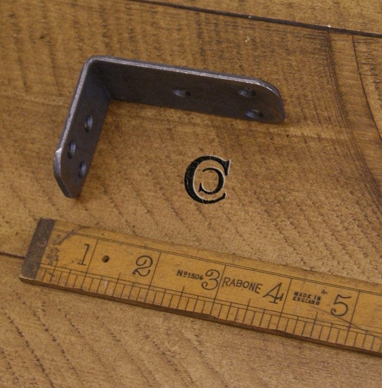 Butchers Block Corner Antique Steel 32mm High x 50mm x 75mm (1.5mm)