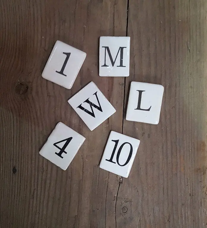 Ceramic Insert For Label Frame Coat Hook Off-White Number 3