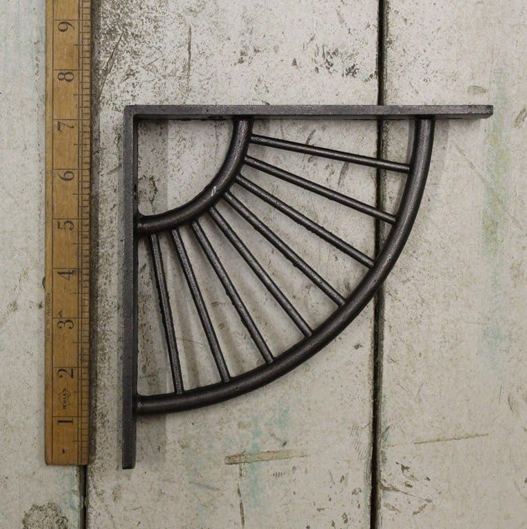 Shelf Bracket SUNRISE Cast Antique Iron 180mm x 180mm