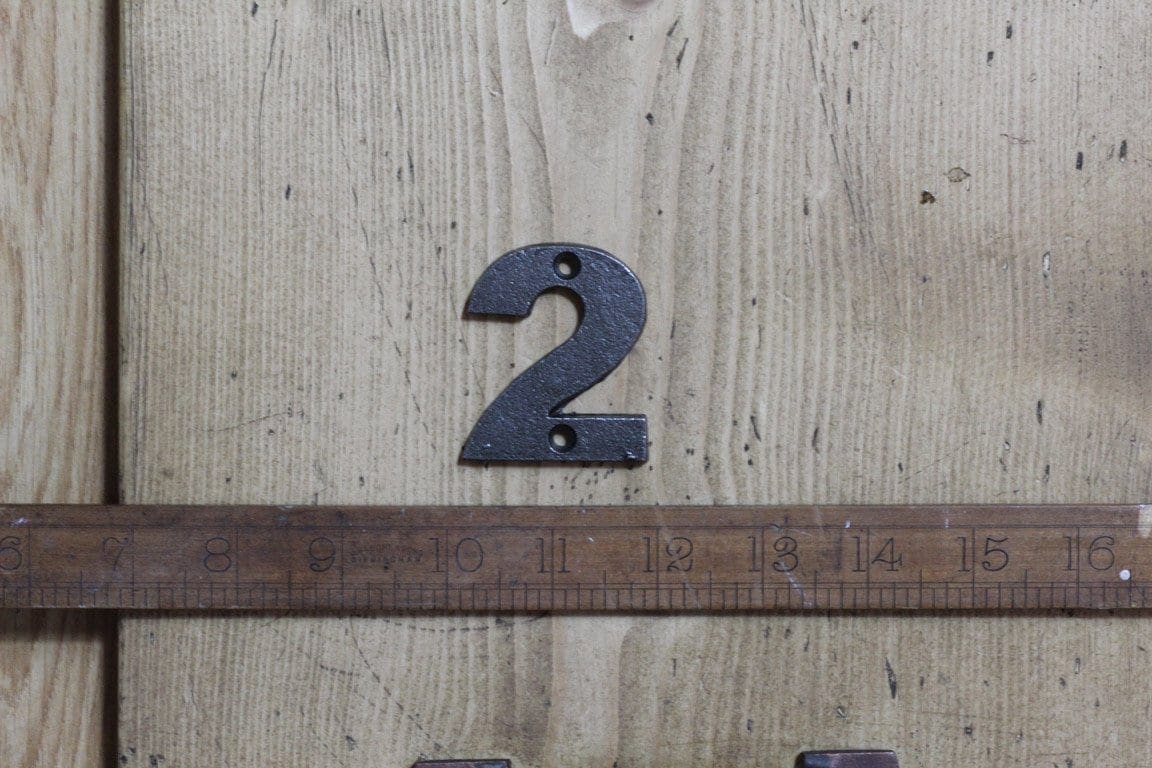 Cast Iron NUMBER 2 50mm High Antique Iron