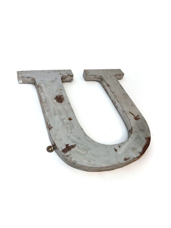 Wall Mounted Letter 'U' Antique Finish 400mm 16" High
